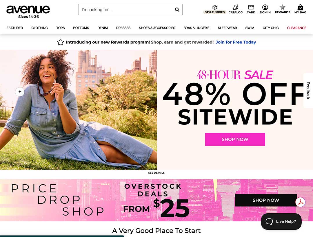 Avenue.com product interface