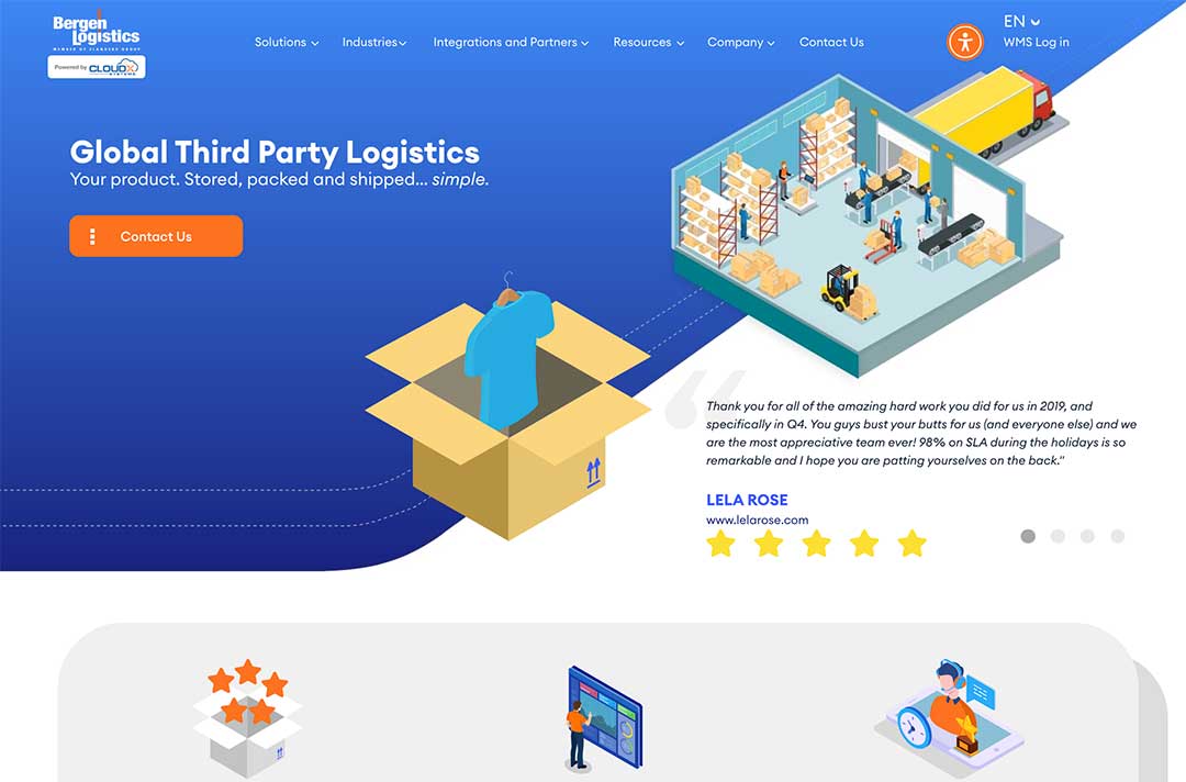 Bergen Logistics product interface