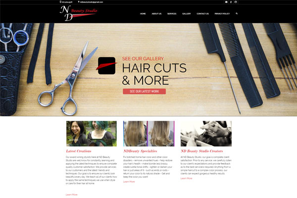 Beauty Salon Wordpress Website